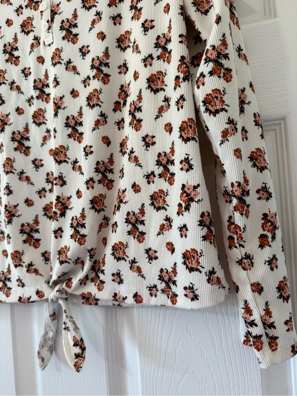 My Children’s Place Cream floral long sleeve with flowers, size 16